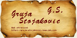 Gruja Stojaković vizit kartica